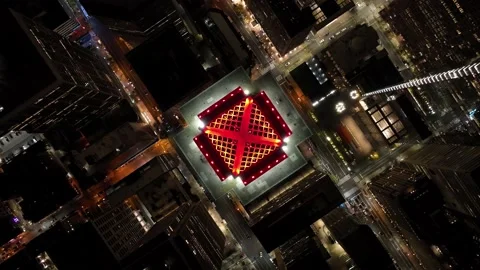 Aerial View Looking Down Over Building Center City Philadelphia Stock Footage 222686059