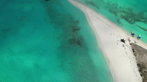 Aerial view of Los Roques archipelago in Venezuela. Stock Footage 346615033