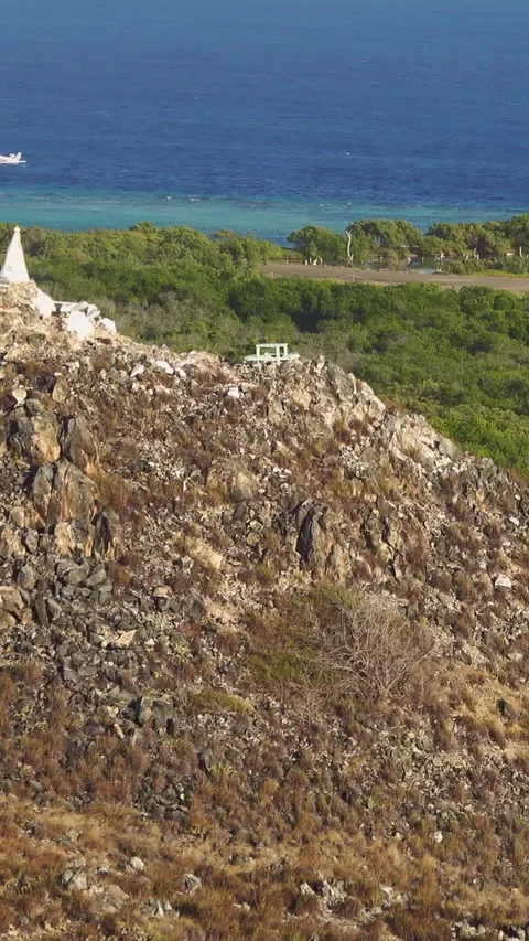 Aerial view of Los Roques town. Los Roques National Park. Stock Footage 242736994