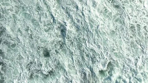 Aerial View of Low tide Beach and Sea with Rocks in Jogja, Indonesia. Stock Footage 244967244