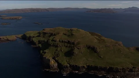 AERIAL VIEW OF LUNGA Stock Footage