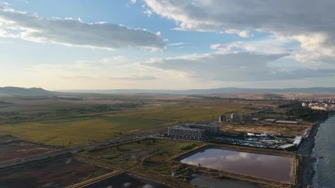 Aerial View of Luxury Modern Spa Resort and Hotel Complex on Black Sea Coast 库存影片 341558061
