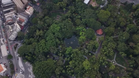Aerial View of Luz Train Station in Sao Paulo Brazil Vidéo 336276087