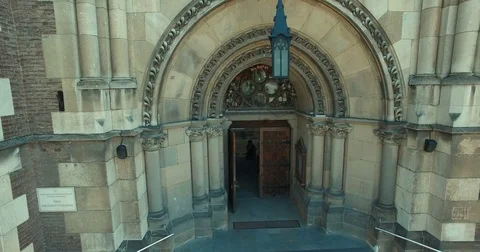 Aerial view of Lviv, Ukraine. Ancient architectural structures. Stock Footage