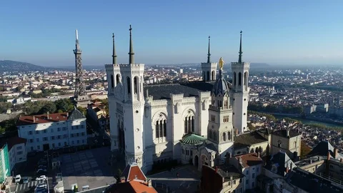 Aerial view of Lyon Stock Footage 98231791