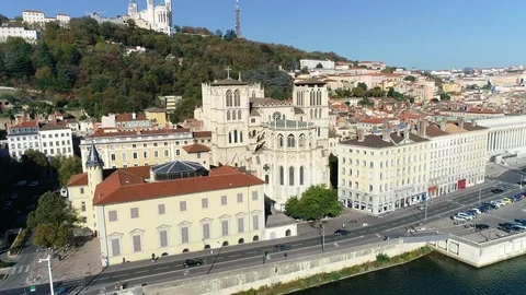 Aerial view of Lyon Video stock 98232153