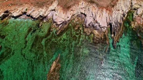 Aerial view of Macari beach. Sicily Italy Stock Footage 247670972