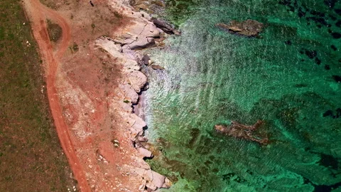 Aerial view of Macari beach. Sicily Italy Stock Footage 247670984
