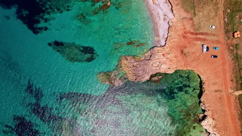 Aerial view of Macari beach. Sicily Italy Stock Footage 247672565
