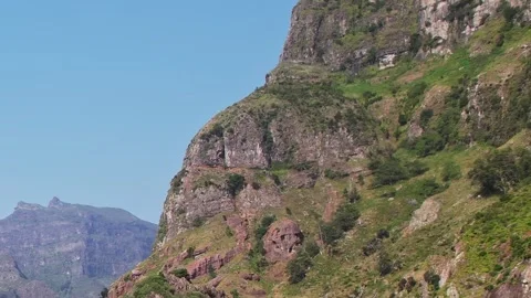 Aerial view of Madeira's stunning cliffs and natural beauty Stock-Footage 322914468