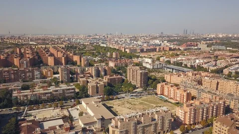 Aerial view of Madrid Stock Footage 97788196