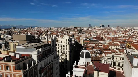 AERIAL VIEW ON MADRID Stock Footage 107148431