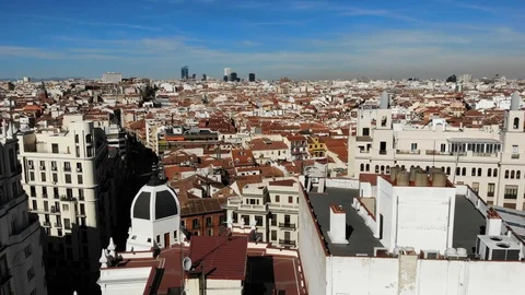AERIAL VIEW ON MADRID Stock Footage 107157831