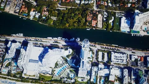 Aerial view of a Maiami Stock Footage 141668094