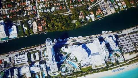 Aerial view of a Maiami Vídeo Stock 147323912