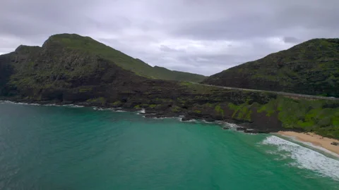 Aerial view of Makapu'u Lookout and Maka... | Stock Video | Pond5