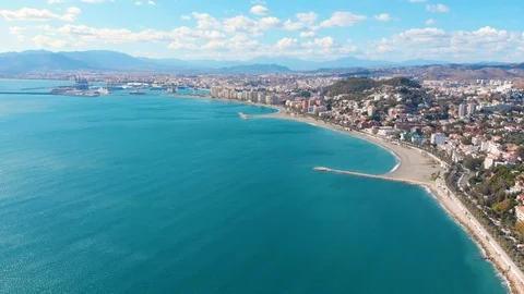 Aerial view of Malaga Stock Footage 119677050