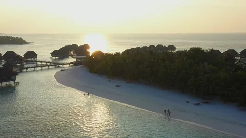 Aerial view of Maldives Stock Footage 102425015