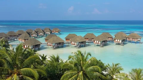 Aerial view of Maldives Stock Footage 102426866