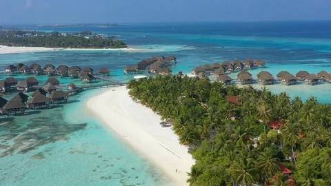 Aerial view of Maldives Stock Footage 102426987
