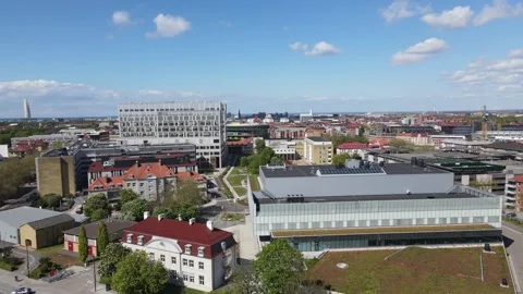 Aerial view of Malmö Centrum Видео 336661089