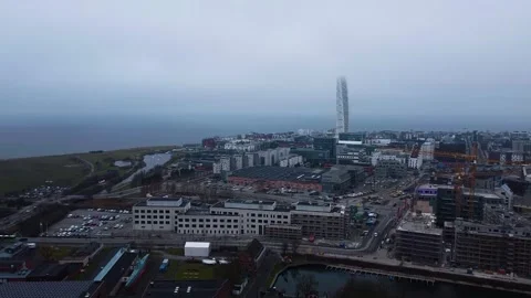 Aerial View of Malmö City Stock Footage 283541309