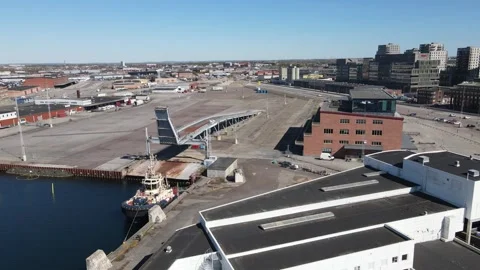 Aerial View of Malmö Coastline Видео 336660723