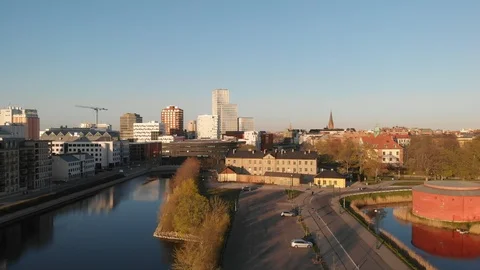 AERIAL VIEW ON MALMÖ Stock Footage 107761923