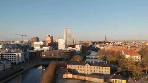 AERIAL VIEW ON MALMÖ Stock Footage 107771290