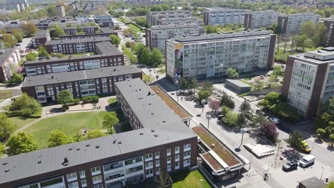 Aerial View of Malmö Rosengård Видео 336660763