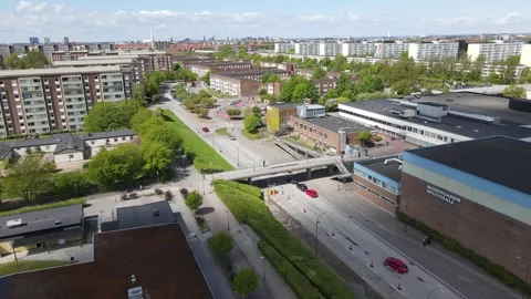 Aerial View of Malmö Rosengård Stock Footage 336660920