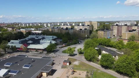 Aerial View of Malmö Rosengård Видео 336661018