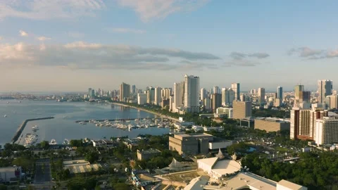 Aerial view of Manila Stock Footage 232929089