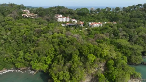 Aerial view of Manuel Antonio National Park in Costa Rica. Stock Footage 242049853