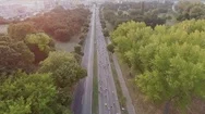 Aerial View Of Marathon City Runners In The Streets Of Belgrade Stock Footage