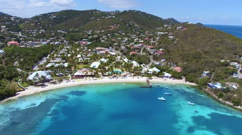 Aerial view of Margaritaville, St Thomas | Stock Video | Pond5