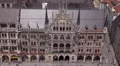 Aerial View Marienplatz Munich New Town Hall Pedestrian Moving People Walk Visit HD Footage