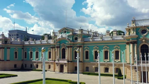 Aerial view of Mariinsky Palace in Kiev 库存影片 219075140