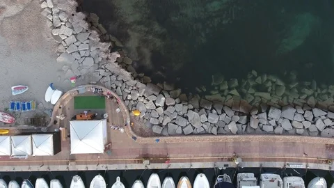 Aerial view marina Stock Footage 69745683