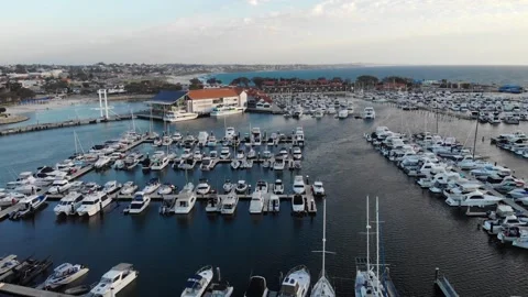 Aerial view of a Marina Stock-Footage 138341976