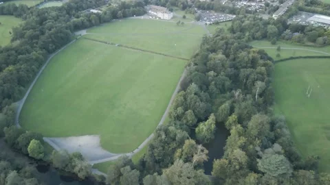 Aerial view of the Marlay Park in Dublin Stock Footage 166810664