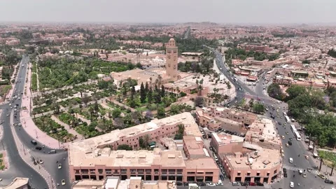 Aerial view of Marrakech, Morocco Stock Footage 221525433