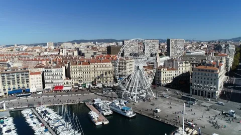 Aerial view of Marseille Stock Footage 98197345