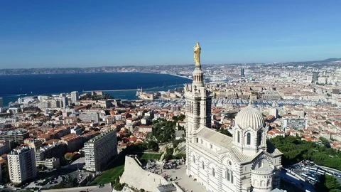Aerial view of Marseille Stock Footage 98528892