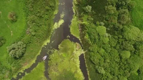 Aerial view of a marsh 스톡 동영상 115926835
