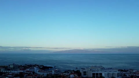 Aerial View of Masca Cliffs, Ocean, and Houses in Tenerife Stock Footage 308220518