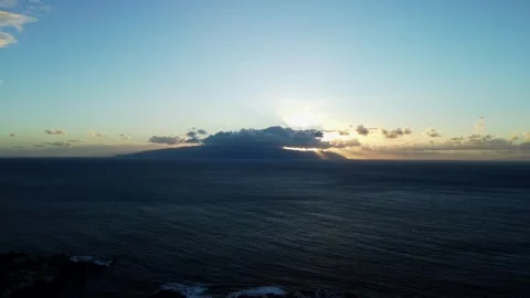Aerial View of Masca Cliffs, Ocean, and Resorts in Tenerife Stock Footage 308220521