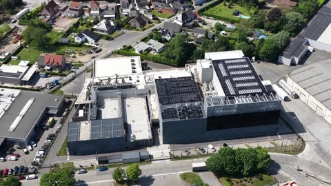 Aerial View of Massive Data Center and IT Infrastructure Stock Footage 337448371