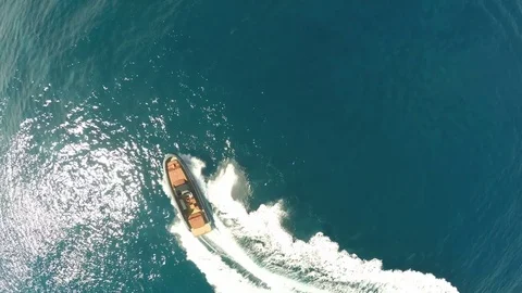 Aerial view of a maxi rib Stock Footage 71003824