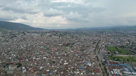 Aerial view of Mbeya city, located in south west of Tanzania, Africa Stock Footage 234066068